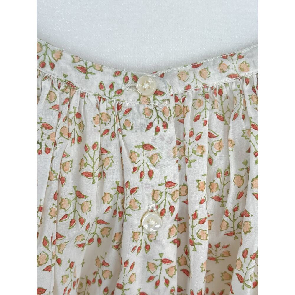 DOEN Joyce Short Sleeve Blouse in Spring Elderberry Floral Print Size Medium - Picture 5 of 10
